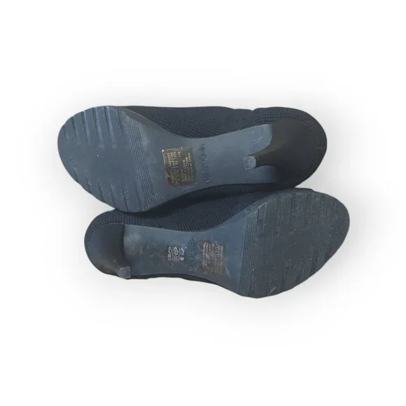 Calvin Klein "Massey" Women's Peep-Toe Bootie Heels Fabric Stretch Black Size 5 - Picture 7 of 8